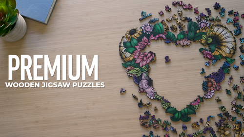 Wooden Jigsaw Puzzle for Adults by ZenChalet - 500 Pieces - Succulent Sensation - Video 1 of 1