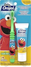 BABY ORAJEL Tooth  Gum Cleanser 3-24 months contains; 1 Toothbrush, 1 Cleanser