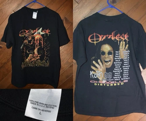 Large Ozzfest Ozzy Osbourne Marilyn Manson Concert 2000s vintage concert t-shirt, vintage, size L, single stitch, B+ condition