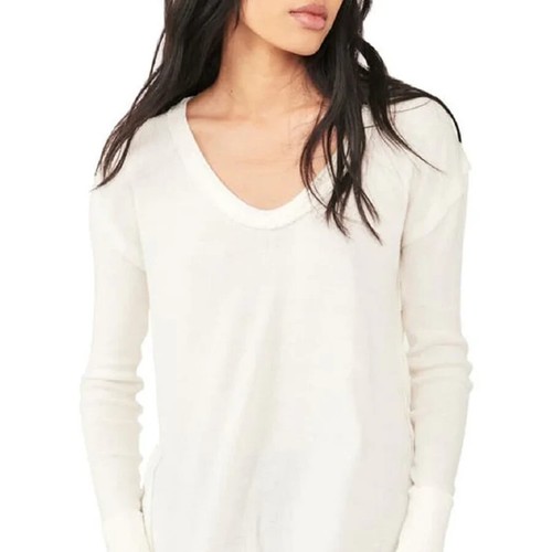 Free People We the Free Größe S Colby Langarmshirt in weiß ~ 100% Baumwolle! - Bild 3 von 5