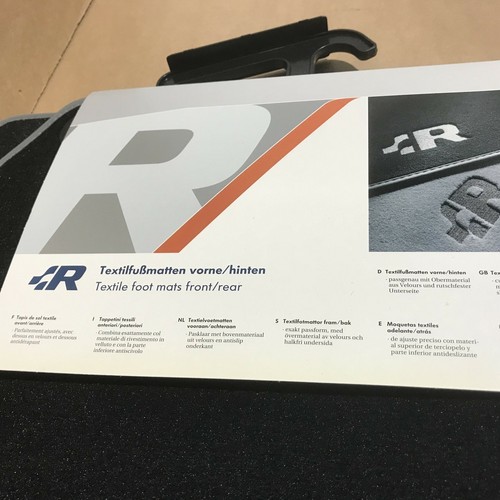VW Golf MK4 R32 Carpet Floor Mats R Logo RHD Genuine OEM Parts Right Hand Drive - Picture 3 of 4