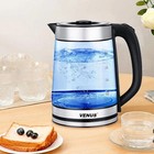 1.8l electric Glass Kettle Cordless Fast Boil blue light UK plug