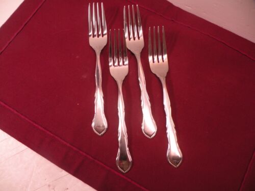 4er Set Reed & Barton Select Pompei Pompeji Tafelgabeln Edelstahl 7 3/8"