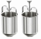 2x Donut Maker Steel Doughnut Menduwada Meduwada Manual Mold Dispenser Baker