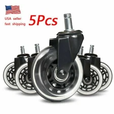 Universal Office Chair Caster Wheels Set of 5 Heavy Duty and Safe 3" Rollerblade