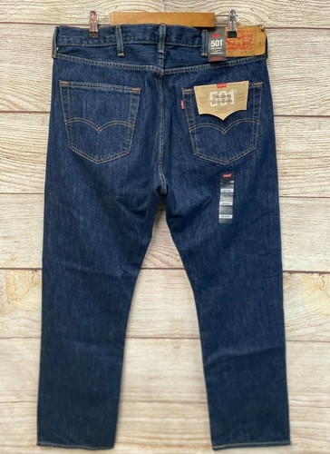 Levi's 501 Original Jeans Mens 36X32 Button Fly Original Distressed New Mis Tag - Picture 3 of 5