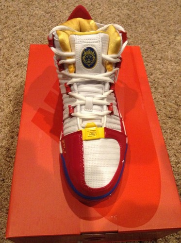 NEW AUTHENTIC NIKE ZOOM LEBRON 3 III QS SHOE SIZE 8 AO2434100 SUPERMAN BRON MEN - Picture 4 of 8