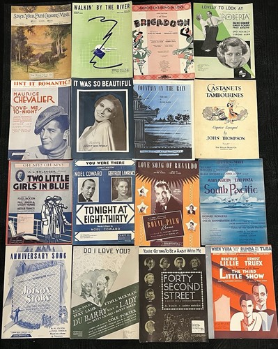 VTG Piano Song Sheet Music Lot MOVIES Top gun Disney WWI WWII Military 1880-1980 - Picture 4 of 9
