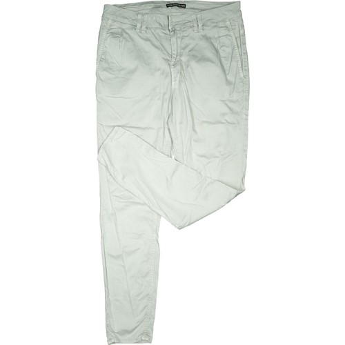 DRYKORN Damen Jeans Stoff Hose stretch Slim Sommer 38 M W30 L30 grau creme dünn - Bild 5 von 5
