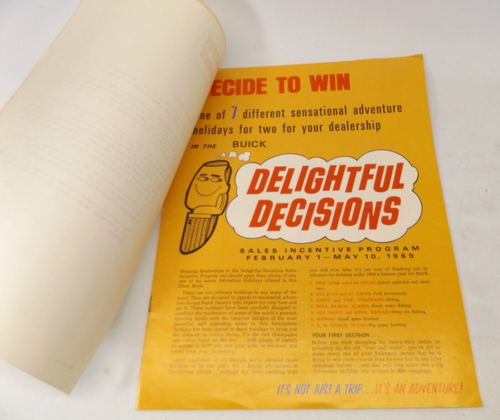 1969 Buick Delightful Decisions Promotional Literature Winner Correspondence - Picture 1 of 3
