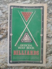 Vintage 1982 Billiard Congress of America Official Rule Book Billiards  READ 