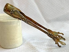 Vtg Sterling Silver Sugar Cube Tongs 21.12g Kitchen Utensil Tea Tongs Sugar Nips