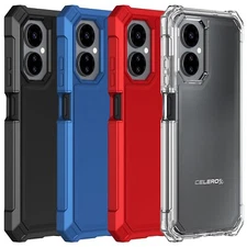 For Boost Mobile Celero 5G/Celero 5G+ 2024 Case 2 Layer Corners TPU Bumper Cover