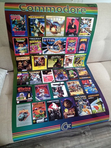 Commodore 64 games large poster on canvas - Afbeelding 1 van 11