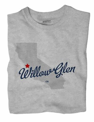 Willow Glen California CA Calif T-Shirt San Jose MAP