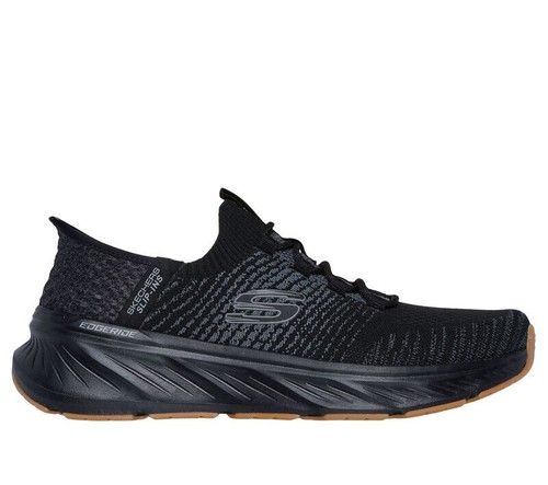 NIB MEN'S SKECHERS 232932/BBK EDGERIDE RAYGO SLIP INS BLACK SPORTY SHOES $90 - Picture 2 of 5