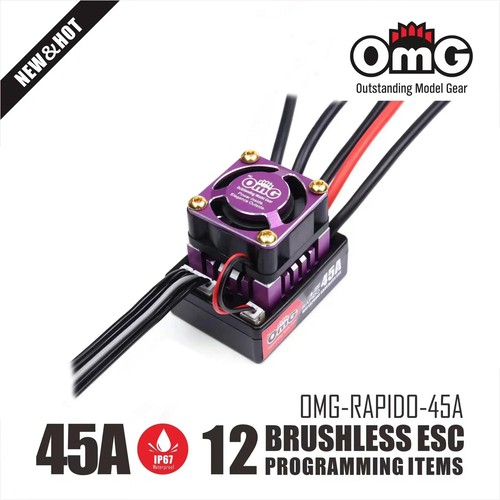 OMG Sensored Brushless Electronic Speed Controller 45A for 1/18 1/14 1/16 Drift - Picture 3 of 9