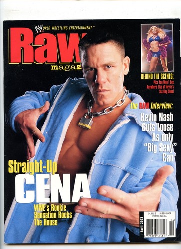 WWE RAW MAGAZINE 4/03 JOHN CENA TORRIE WILSON PINUP KEVIN NASH VALIANT BROTHERS