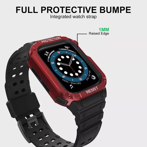 For Apple Watch Band+Case Series 9 8 7 6 5 38 40 41 Rugged Strap iWatch - Picture 3 of 35