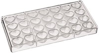 Fat Daddio's Dimpled Heart Polycarbonate Candy Mold 28-piece Tray, New, Free Shi on sale Fat Daddio's Dimpled Heart Polycarbonate Candy Mold 28-piece Tray, New, Free Shi on sale