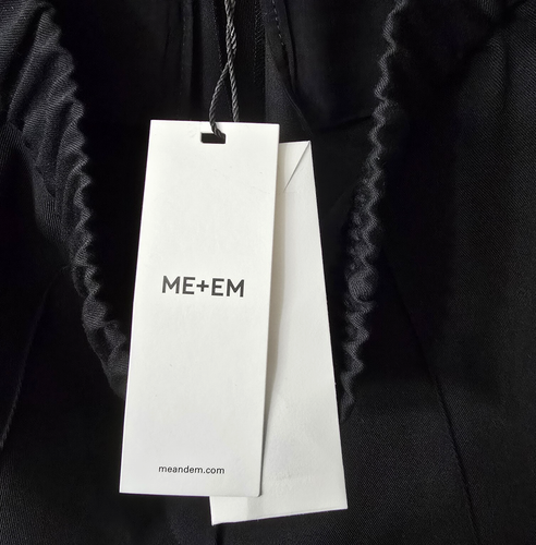 ME+EM Side Stripe Track Pant 14 US 18 UK Wide Leg Trouser Black Zip Pockets NEW - Picture 11 of 13