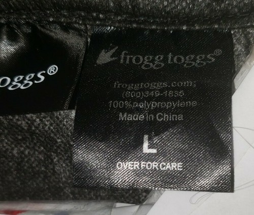 FROGG TOGGS AS1310-01LG  RAIN & WIND SUIT ALL SPORTS LARGE BLK/BLK - Picture 12 of 12