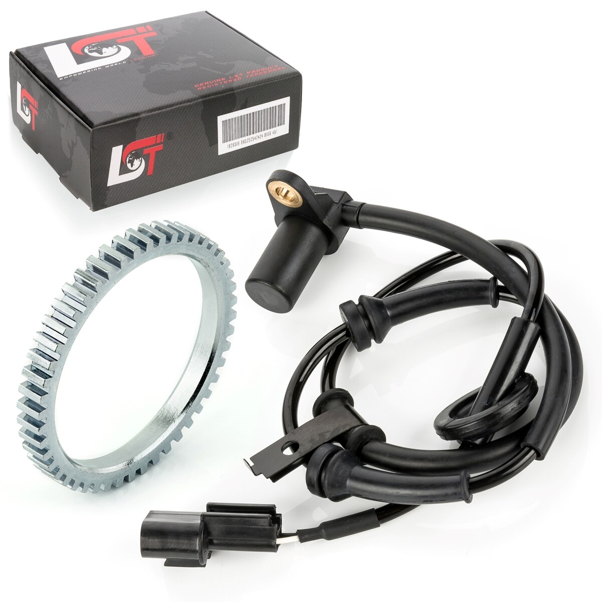 Abs Sensor and Abs Ring Set Front Left Speed Sensor 48 Teeth for Hyundai Getz