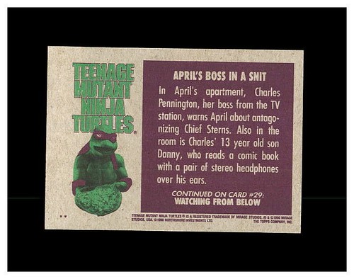 1990 TOPPS TEENAGE MUTANT NINJA TURTLES TMNT YOU PICK CARDS, STICKERS & PUZZLE - Picture 56 of 290
