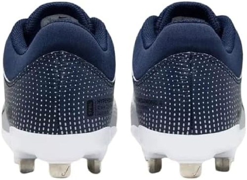 Botines de softbol de metal Nike Hyperdiamond 4 PRO blancos azul marino para mujer talla 7” - Imagen 5 de 6