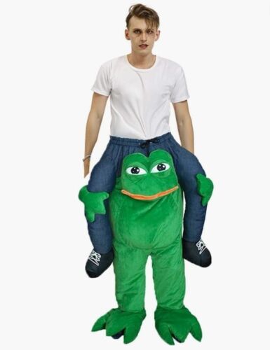 Carry Me Ride On Piggy Back Frog Mascot Fancy Dress Costume Jaws Halloween - 第 1/1 張圖片