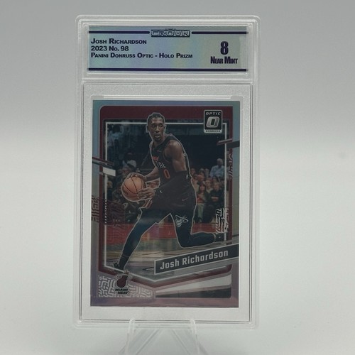 2023 Panini Donruss Optic Holo Prizm Josh Richardson #98 Crown Graded 8 - Picture 1 of 2