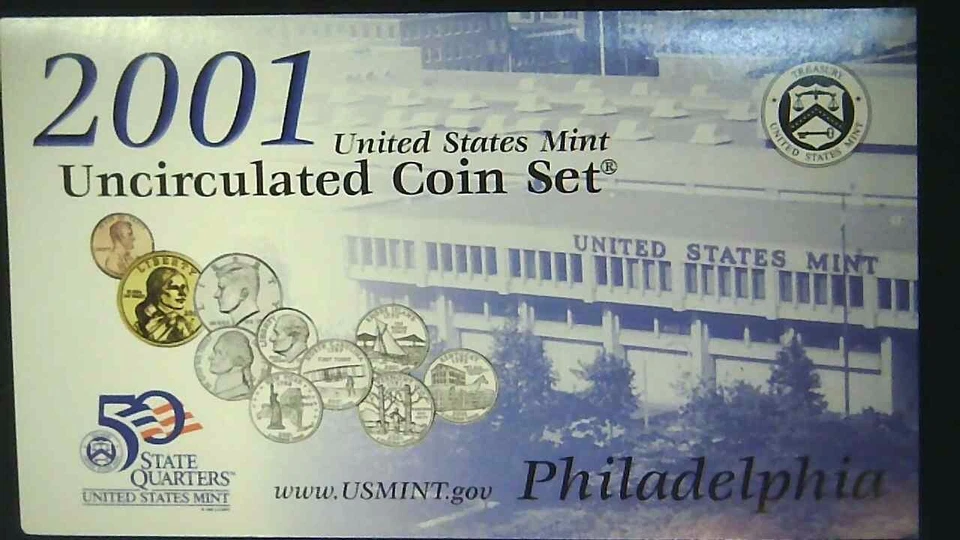 2001 P & D Uncirculated Mint Set Envelope & COA 20 CN-Clad Coins 21har0716-2 - Image 2 of 4