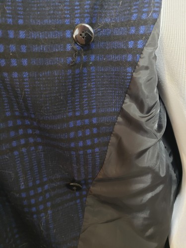 Betsey Johnson Blue Plaid Jacket L - Picture 5 of 7