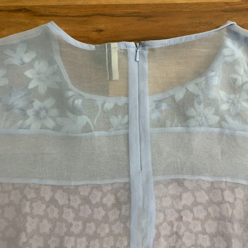 NEU Topshop blau Blumen Bluse durchsichtig kurzes Shirt bauchfreies Oberteil T-Shirt 10 - Bild 3 von 14