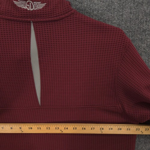 Straight Down Opal Half Zip Damen M weinrot Boyfriend Fit Waffelstrick Palencia - Bild 5 von 11