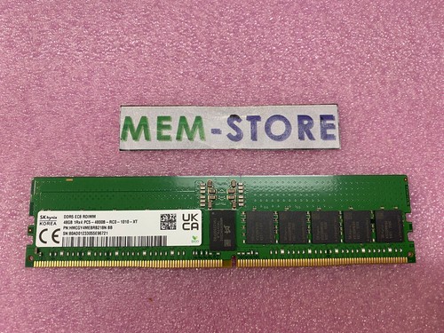 SkHynix HMCGY4MEBRB218N 48GB DDR5-4800MHz RDIMM 1RX4 RAM Memory for ASUS servers - Picture 1 of 5
