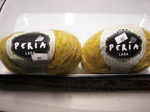 Two Balls ~ Peria Yarns ~ Lara ~ DK Weight Yarn ~ Gold Twist