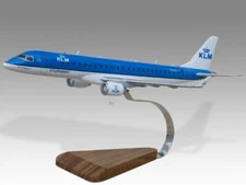 Embraer 190 KLM Cityhopper Desk Wood Airplane New Model Small Scale 1/130