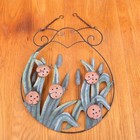 Ladybugs On Grass Metal Hanging Wall Decor Decoration