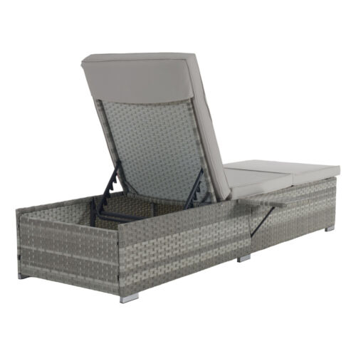 Outdoor Chaise Lounge Chair Set of 2 w Patio Pool Chairs, Beach Rattan Recliners - Picture 9 of 46