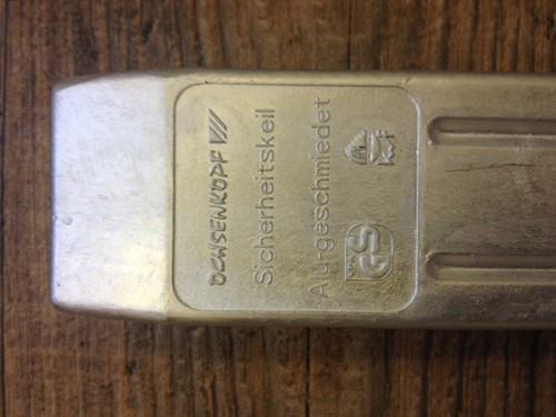 Ochsenkopf Aluminium Spaltkeil Fällkeil Massivkeil 550g OX 42-0550 ca. 230x50mm - Bild 4 von 6