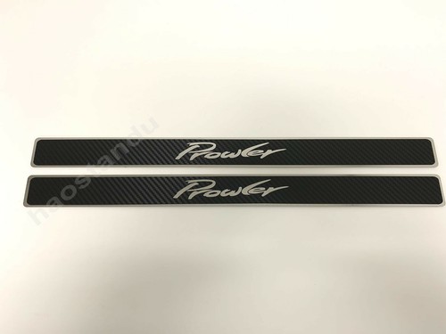 Placa de alféizares de puerta de acero inoxidable PROWLER 2 piezas placas de protección contra rasguños estilo carbono - Imagen 1 de 3