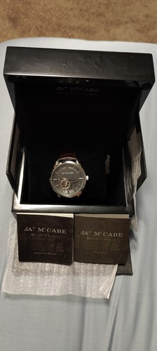 James McCabe JM1020-01 Automatic Men's Watch 43mm, Leather Band New - Picture 21 of 22