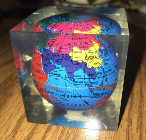 FERMACARTE GLOBO CUBO ACRILICO BANK OF AMERICA CHICAGO - Foto 3 di 8