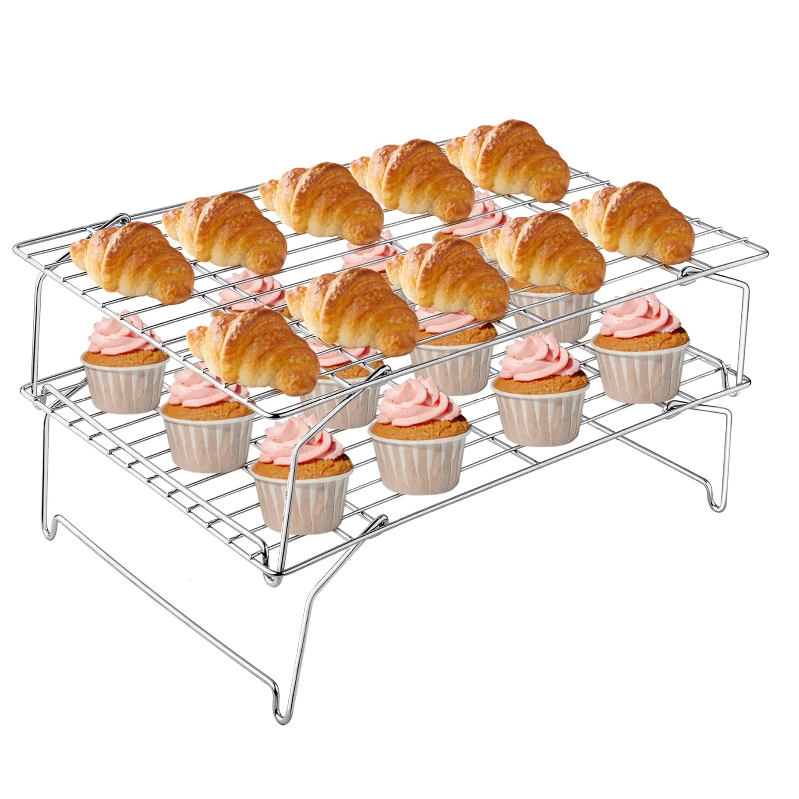 Cooling Rack 15”x10” Stainless Steel Wire Rack forBaking Roasting Cooling Non...