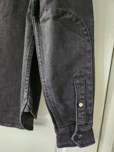 CAMISA NEGRA JACK de manga larga de algodón de mezclilla para hombre Rag & Bone talla pequeña $325 - Imagen 6 de 8