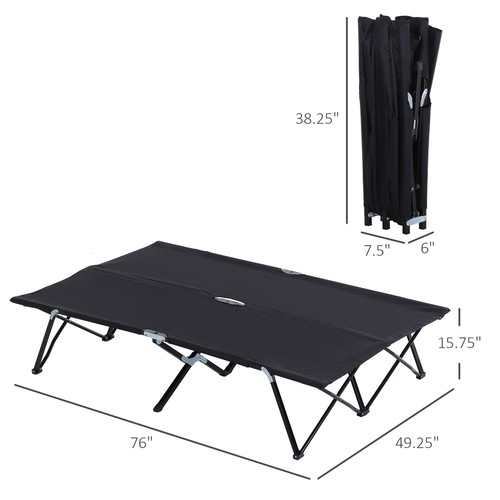 2 Person Camping Bed for Adults Outdoor Sleeping Cot with Carry Bag Beach Hiking - Picture 3 of 8