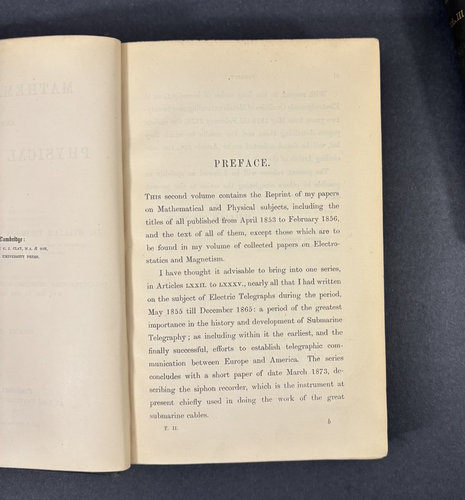 Mathematical and Physical Papers WILLIAM THOMSON (Lord Kelvin) 1st Ed. Vols 2,3 - Picture 8 of 14