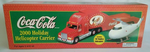 COCA-COLA 2000 HOLIDAY HELICOPTER CARRIER DIE CAST METAL NIB FREE SHIPPING - Picture 8 of 9