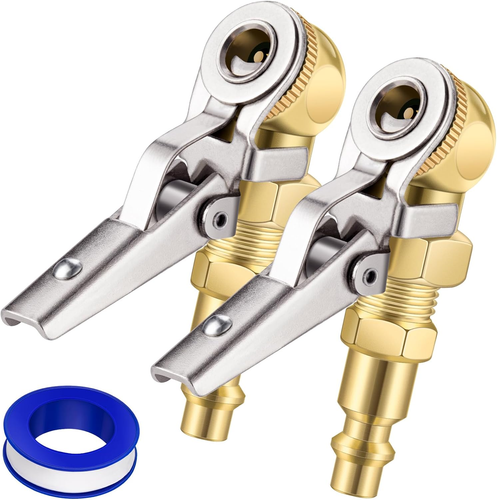 2Pcs Closed Ball Clip-On Tire Chuck 1/4" FNPT Locking Air Chuck for Truck RV USA - 第 11/12 張圖片